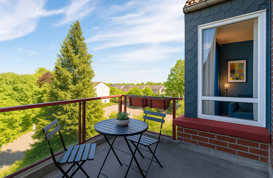 Balkon virtuell möbliert Balkon virtuell möbliert