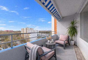 Balkon virtuell möbliert