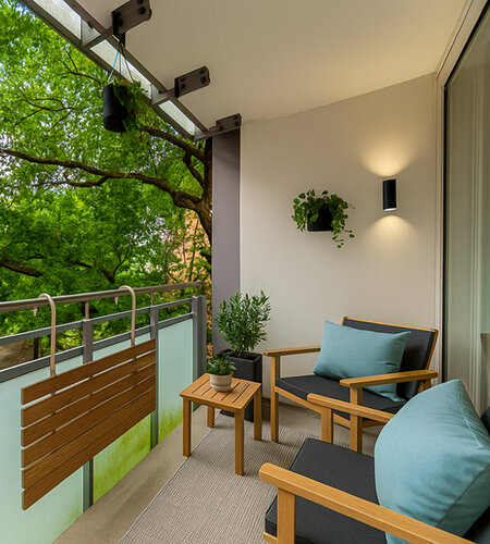 Balkon virtuell möbliert Balkon virtuell möbliert