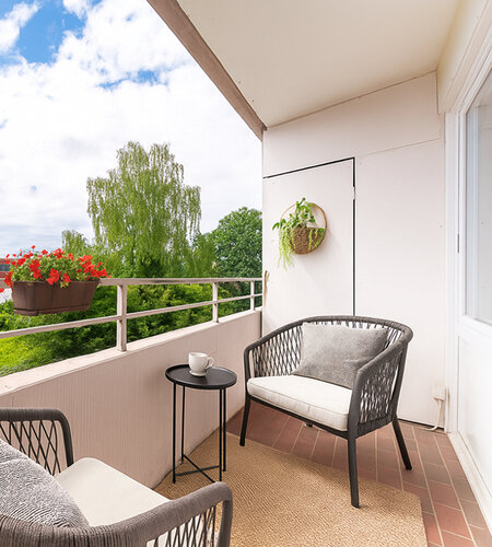 Balkon virtuell möbliert Balkon virtuell möbliert