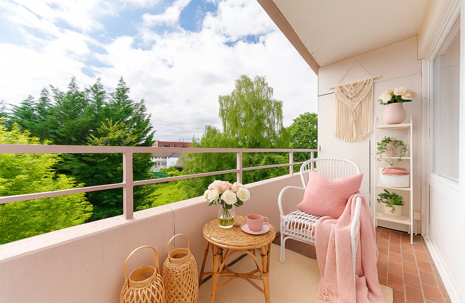 Balkon virtuell möbliert 2 Balkon virtuell möbliert 2