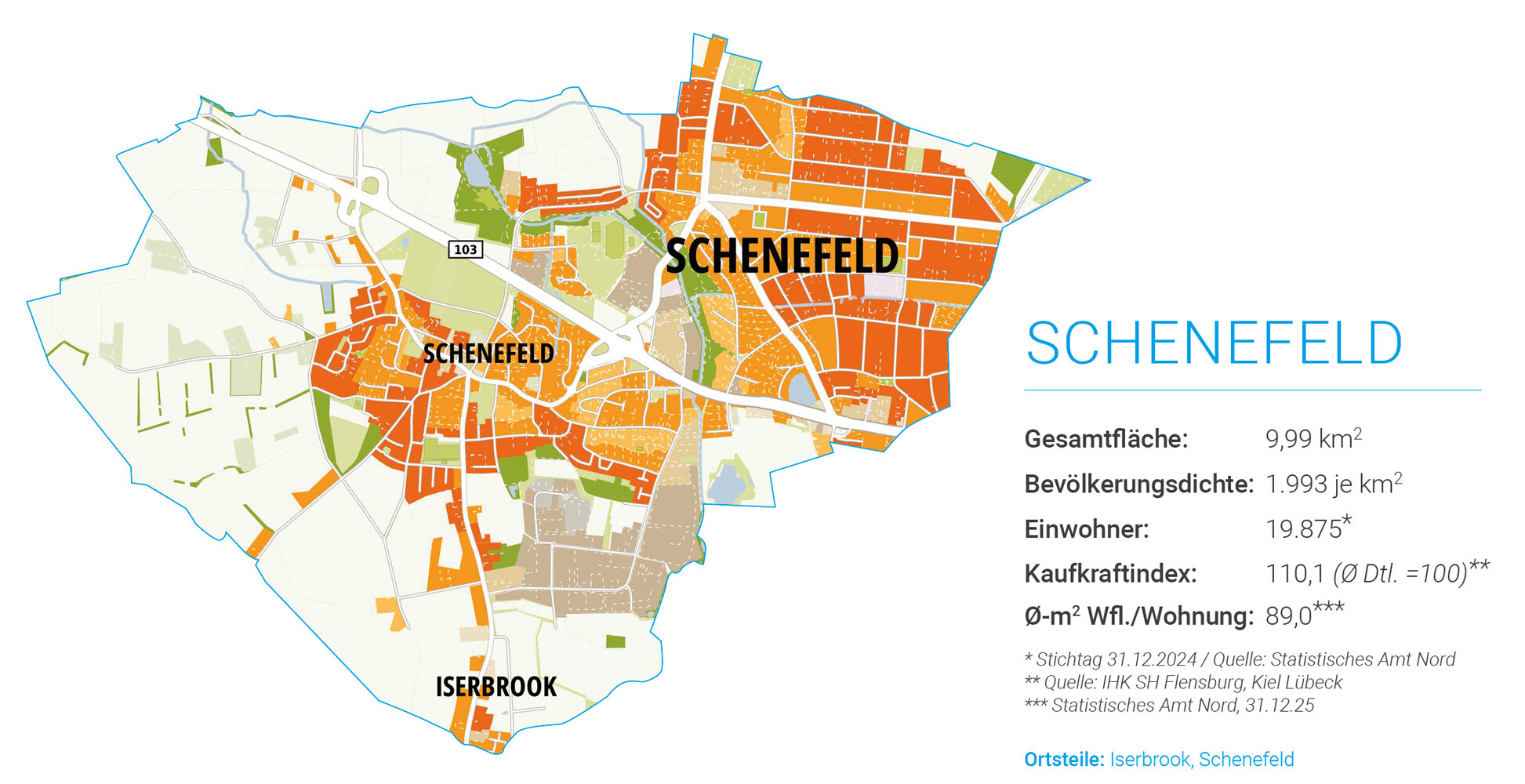 Wohnlagenkarte Schenefeld 2026 Wohnlagenkarte Schenefeld 2026 (iib Institut)