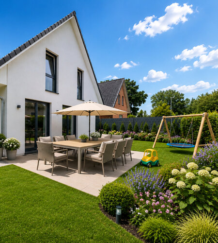 Garten virtuell möbliert