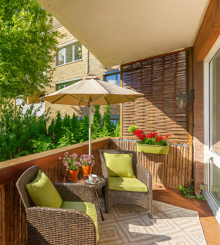 Balkon virtuell möbliert Balkon virtuell möbliert