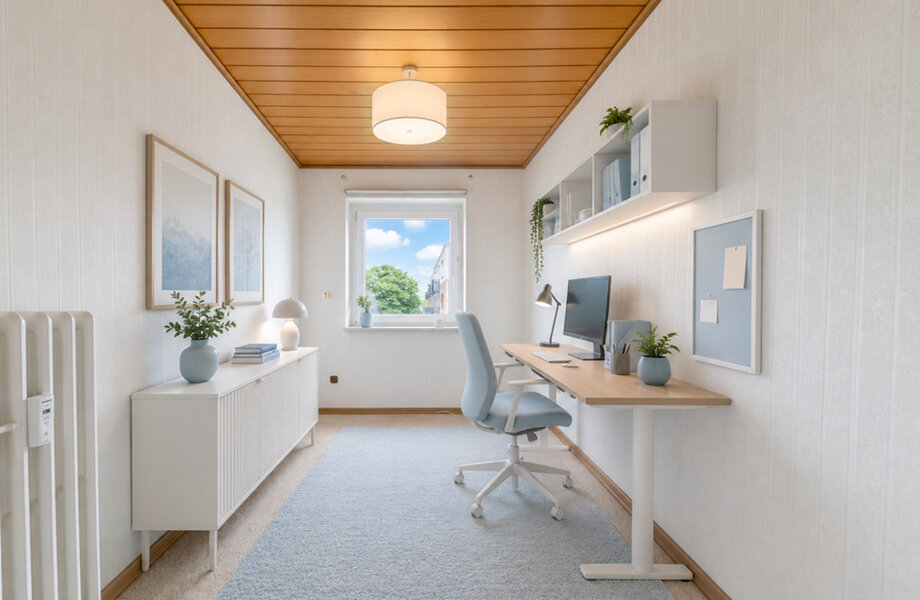 Büro virtuell möbliert