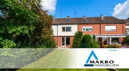 Hausansicht virtuell möbliert | 3D VIRTUAL TOUR - Sanierungsobjekt mit Garten & Vollkeller in Pinneberg-Nord Hausansicht virtuell möbliert