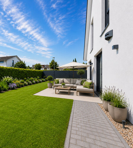 Garten virtuell möbliert